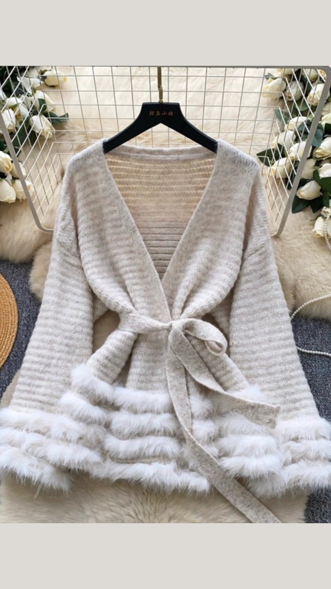 Fur Borderline Woolen Shrug FC2058