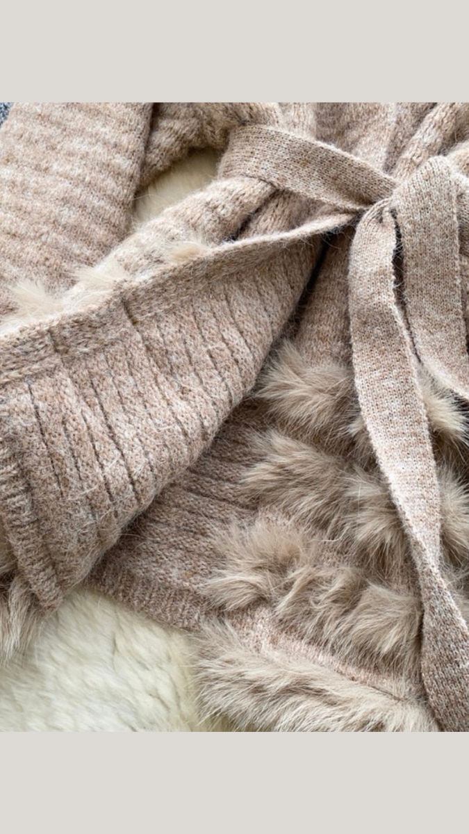 Fur Borderline Woolen Shrug FC2058