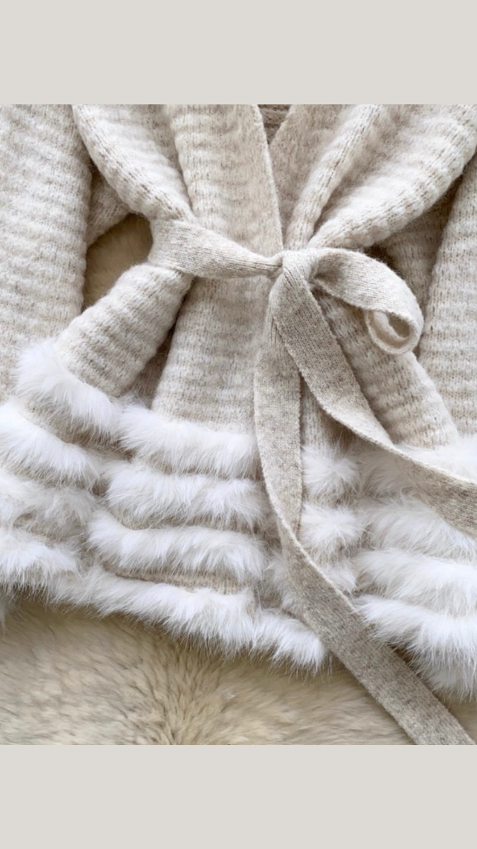 Fur Borderline Woolen Shrug FC2058