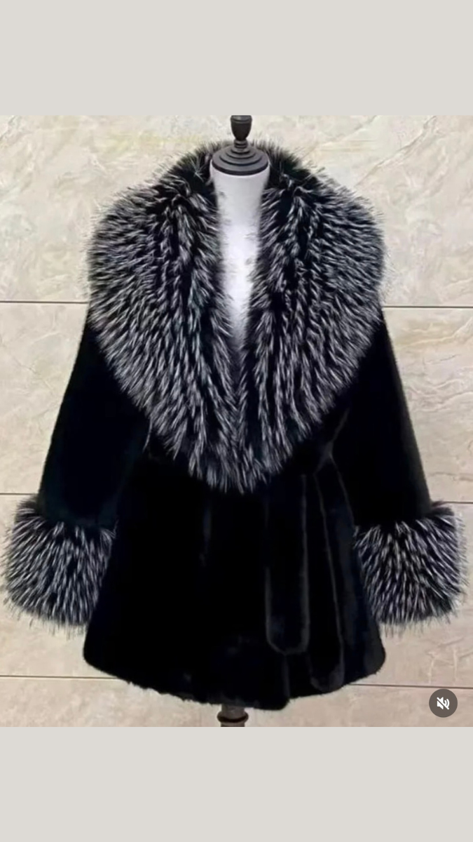 Fur Collar Stylish Faux Fur Coat FC2052