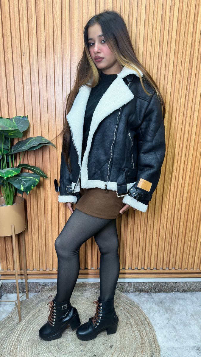 Fur Inner Leather Jacket FC2107