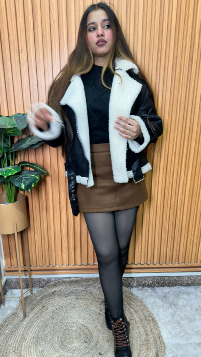 Fur Inner Leather Jacket FC2107