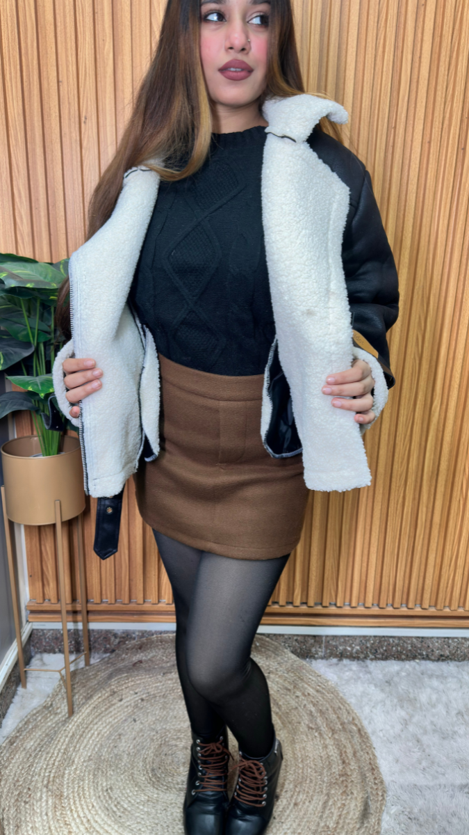 Fur Inner Leather Jacket FC2107