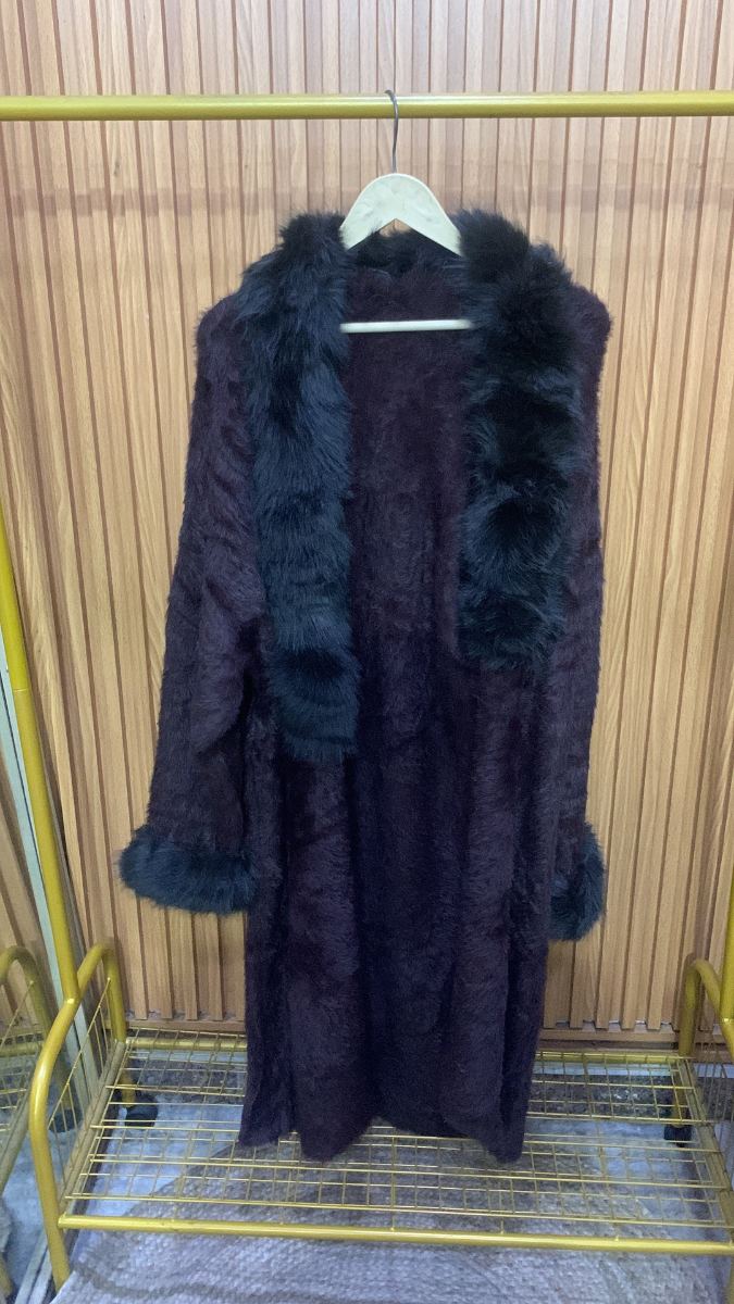 Fur Neckline And Sleeve Shearling Coat FC2013
