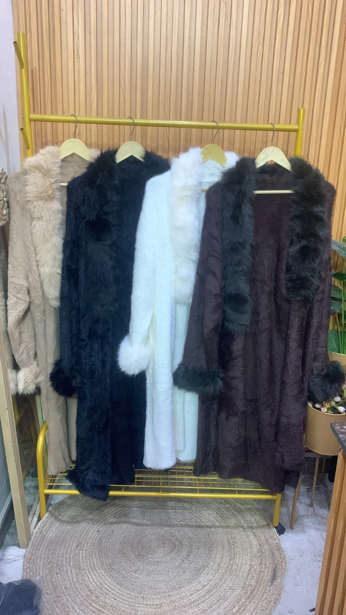 Fur Neckline And Sleeve Shearling Coat FC2013