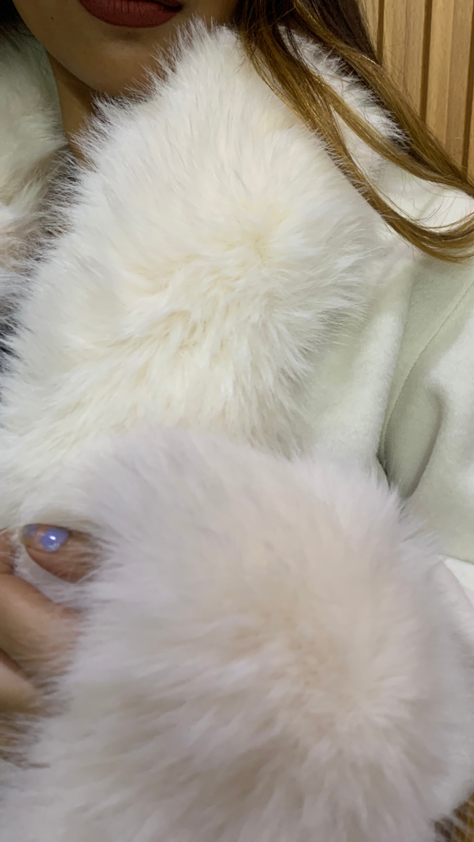 Fur Neckline And Sleeve Shearling Coat FC2013