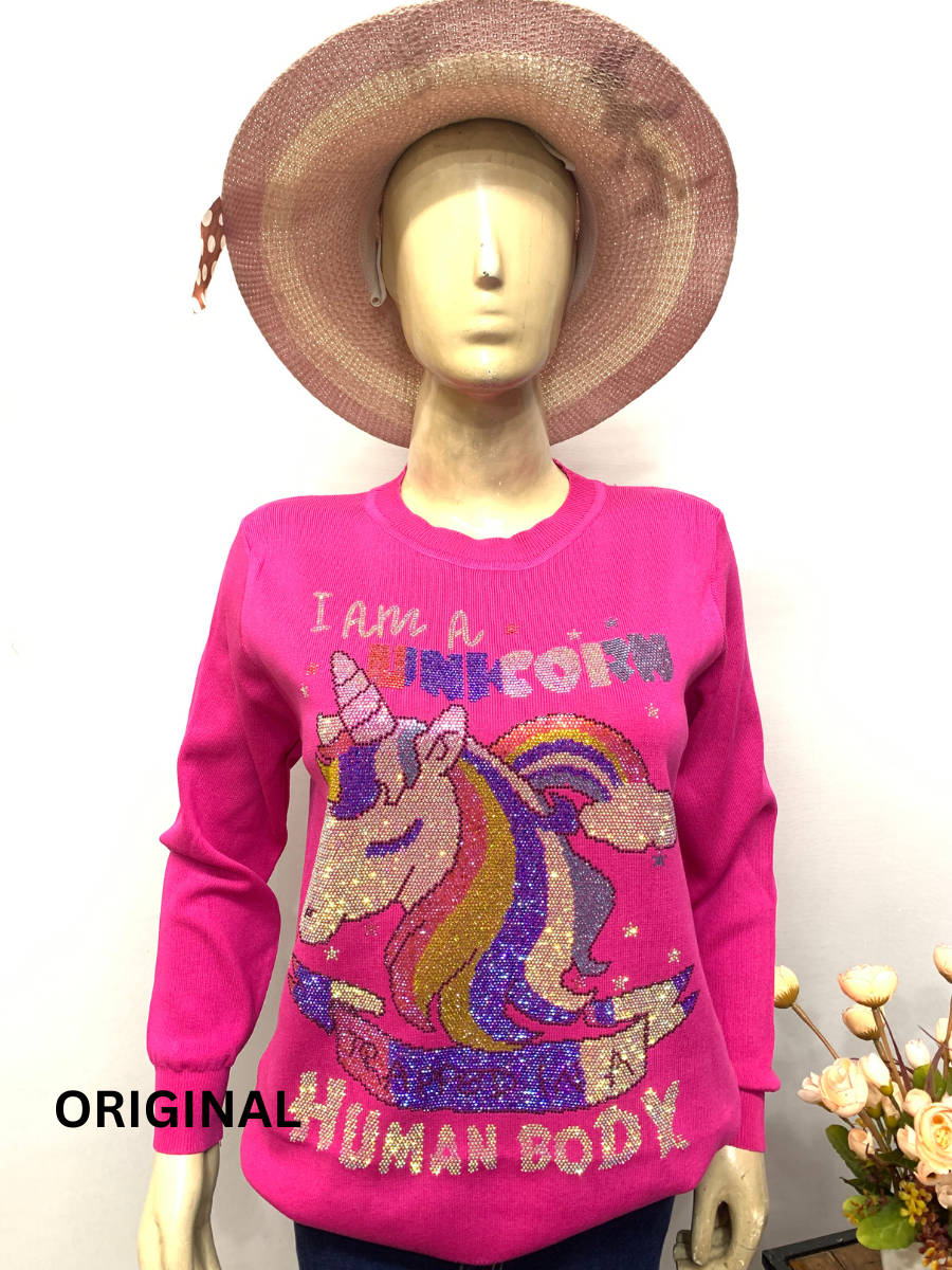 Glittering Unicorn Winter Top