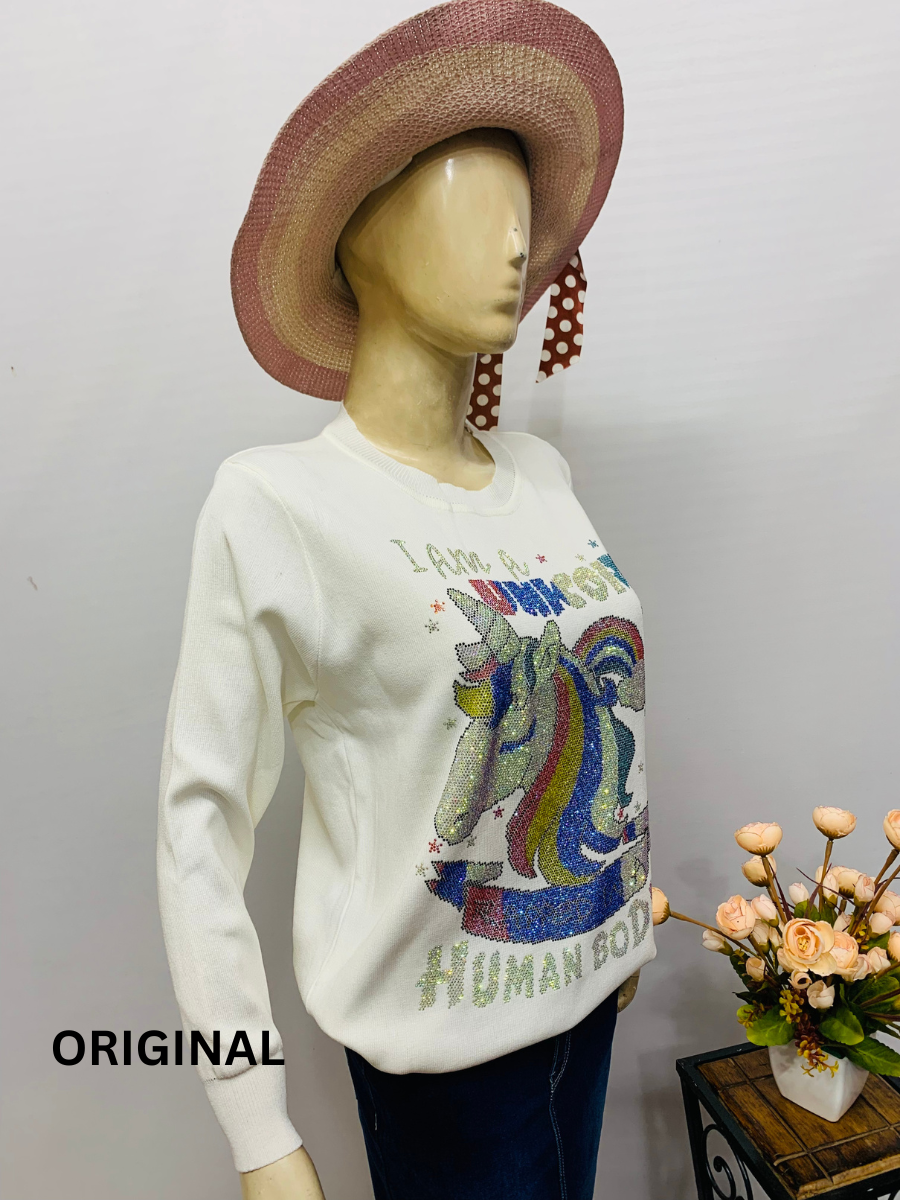 Glittering Unicorn Winter Top