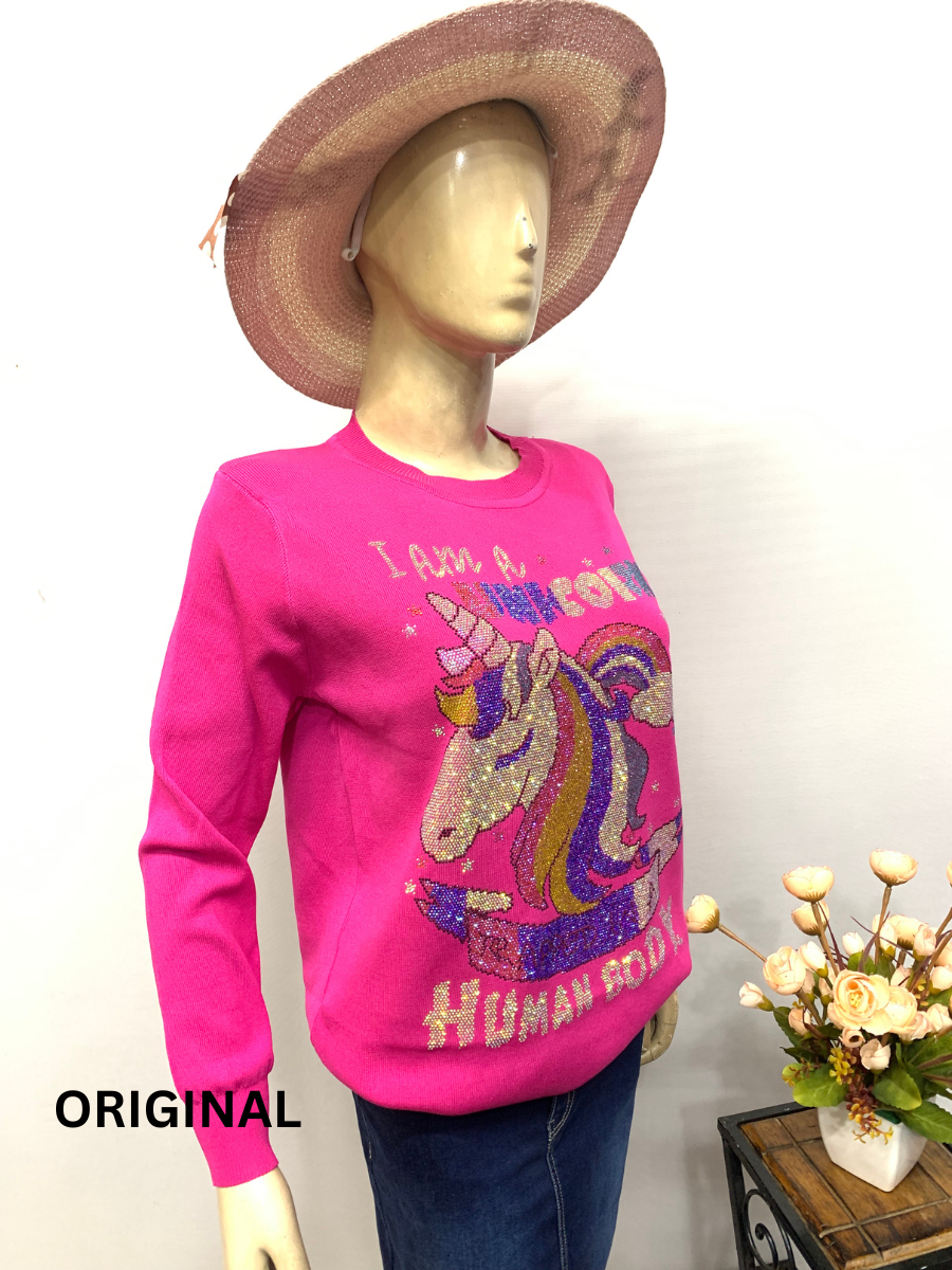 Glittering Unicorn Winter Top