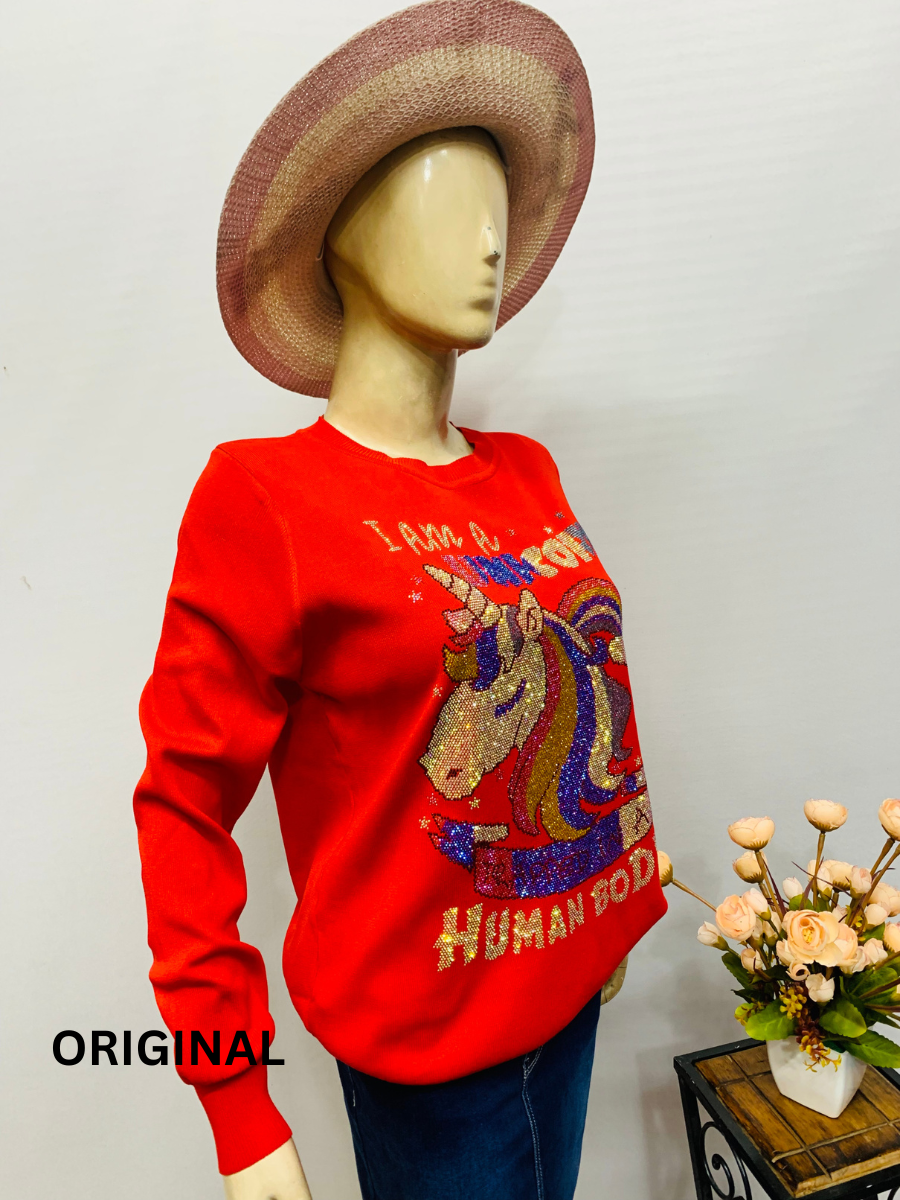 Glittering Unicorn Winter Top