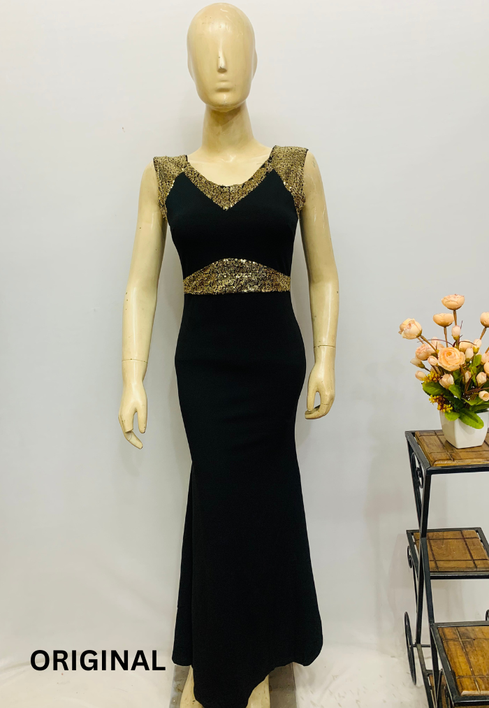 Gorgeous Black and Golden Dress