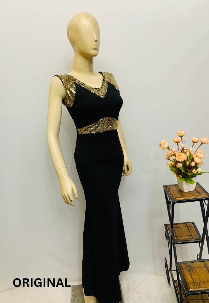 Gorgeous Black and Golden Dress