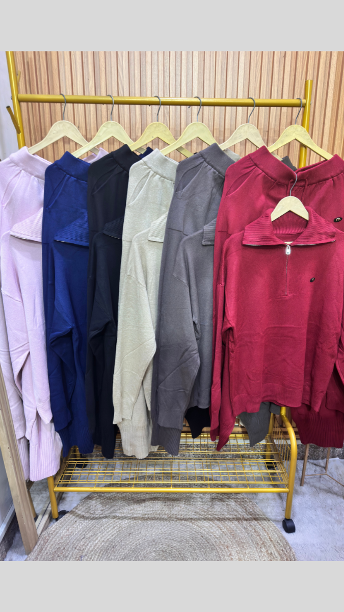 Half Chained Full Sleeve Top And Pant Coord Set FC1983