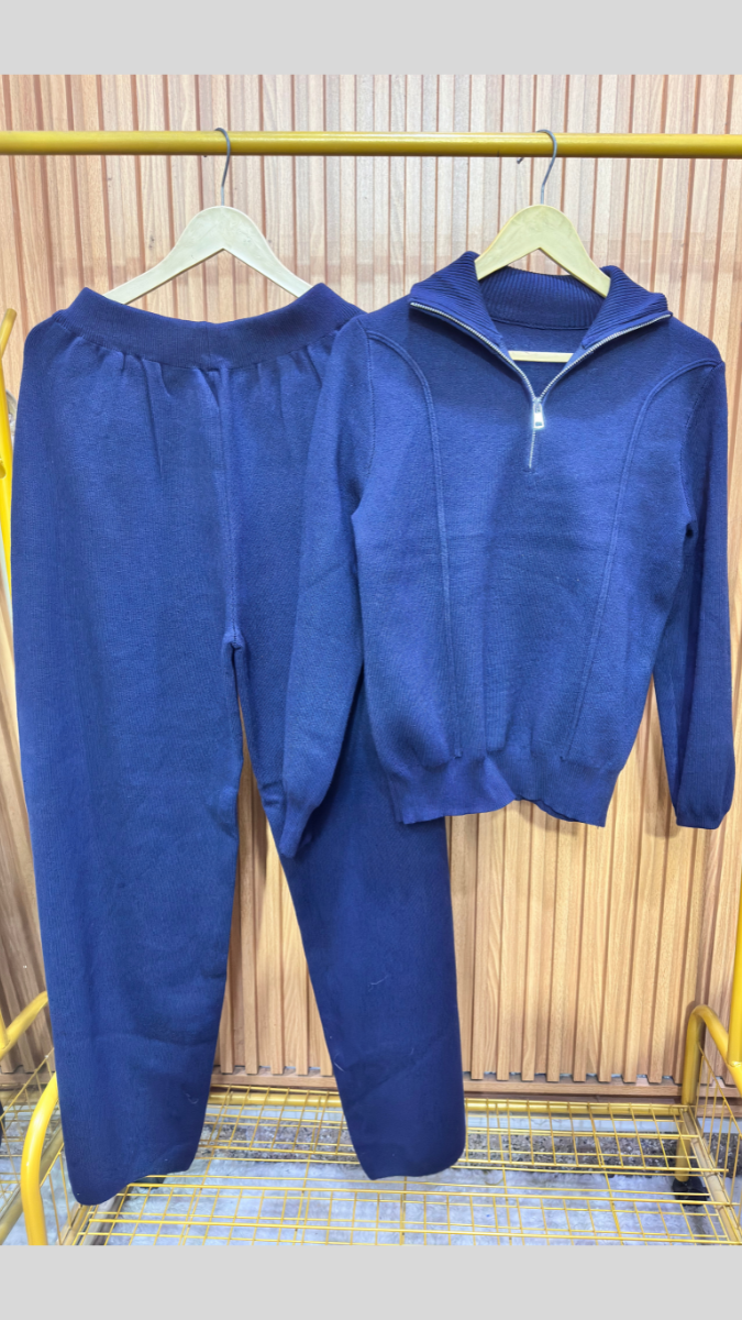 Half Chained Hoodie With Pant Coord Set FC1980