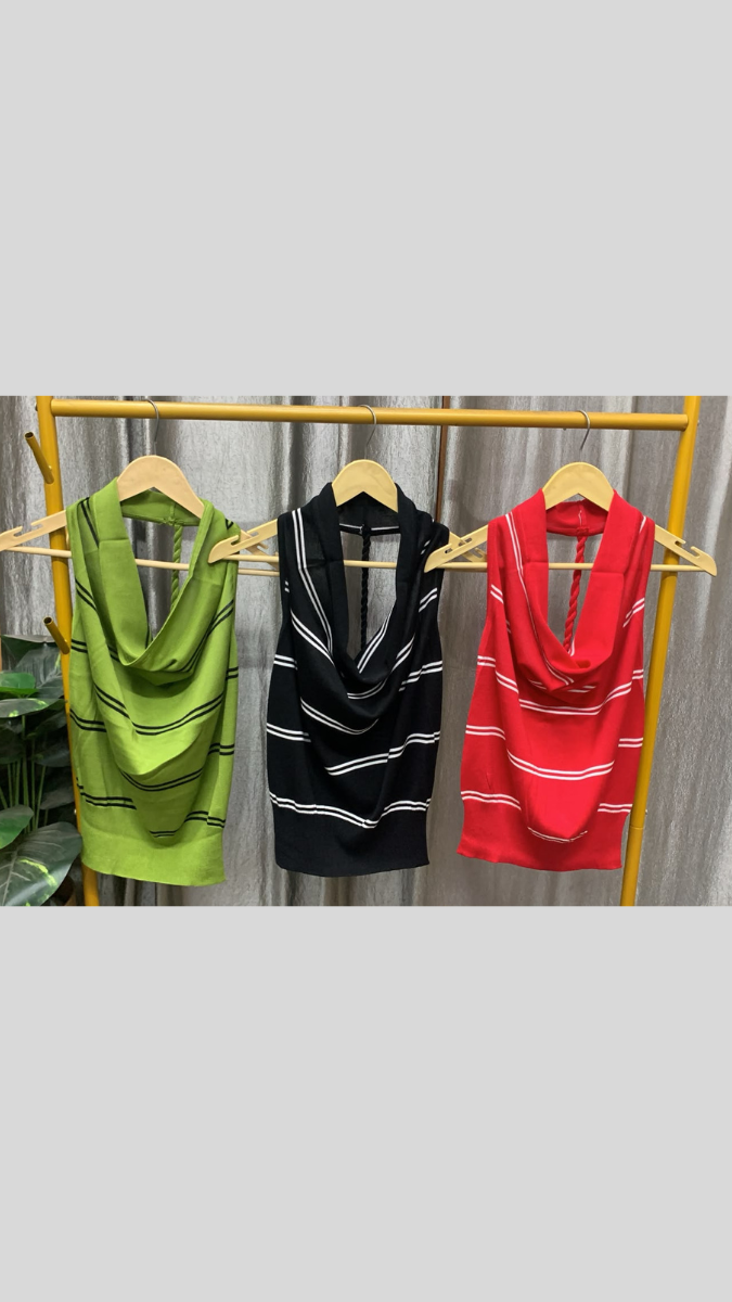 Halter Neck Loose Neckline Top FC2568