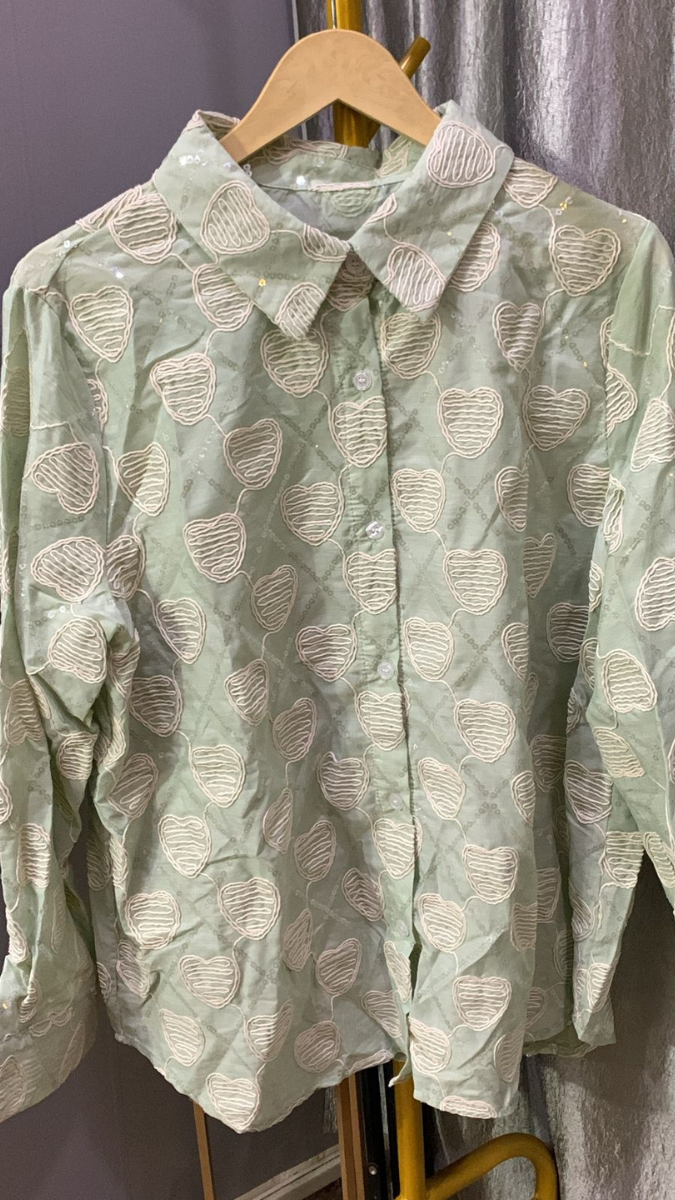 Heart Embroidery Shirt FC2206