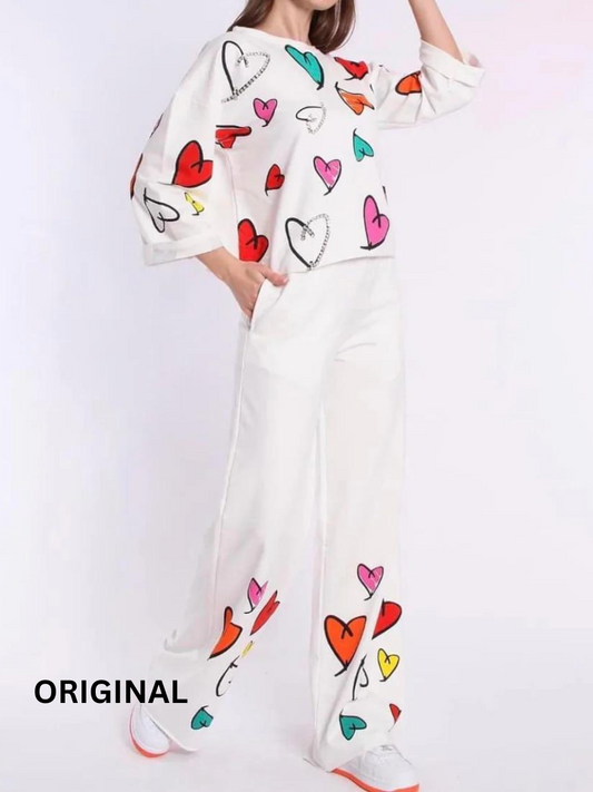 Heart Printed Co- Ord Set