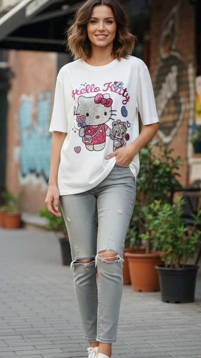 Hello Kitty Printed T- Shirt FC2169