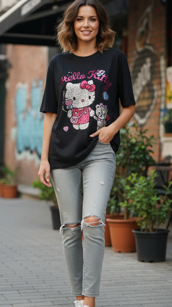 Hello Kitty Printed T- Shirt FC2169