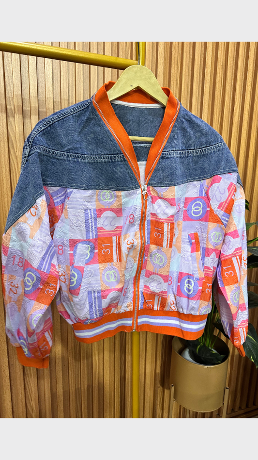 High Collar Half Denim Jacket FC1962