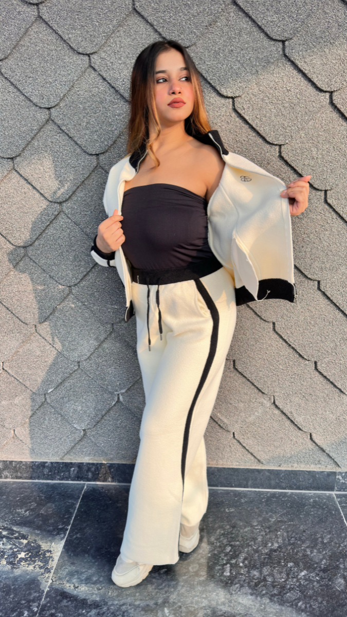 High Neck Jacket With Inner And Pant Coord Set FC2043