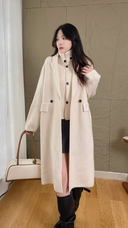 High neck Coat With Long Coat 2 Pc Set FC2014