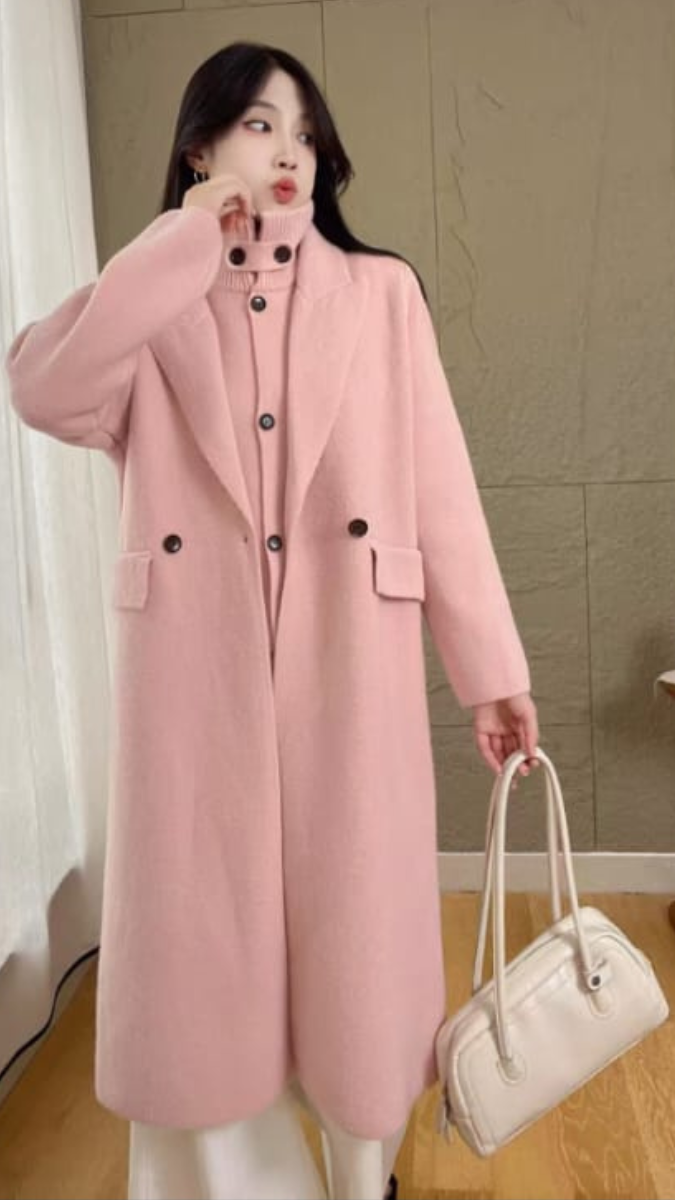 High neck Coat With Long Coat 2 Pc Set FC2014