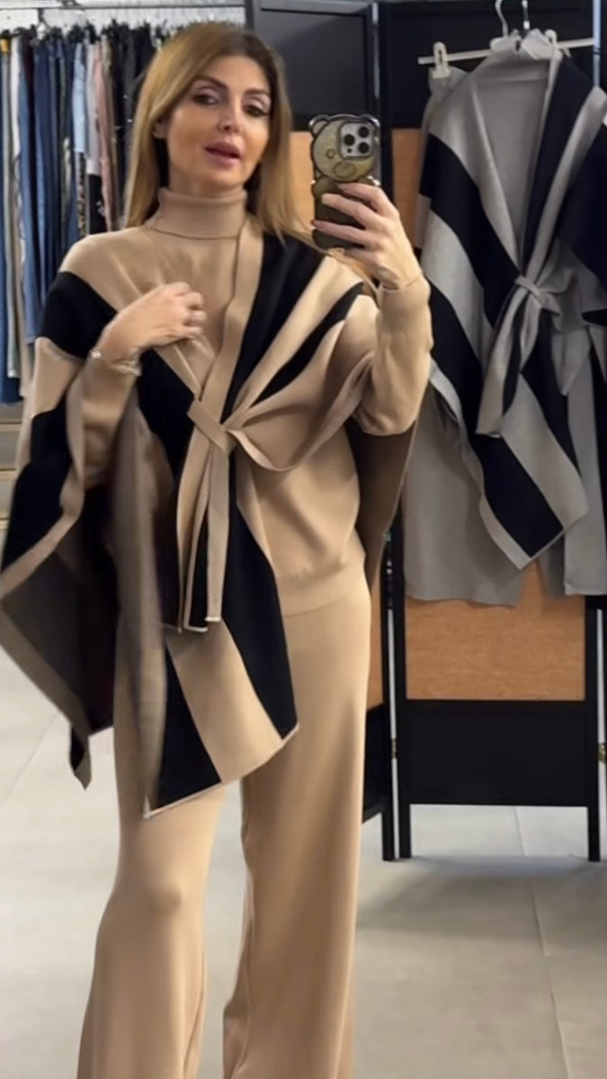 High neck Inner With Shrug And Pant Coord Set FC2036