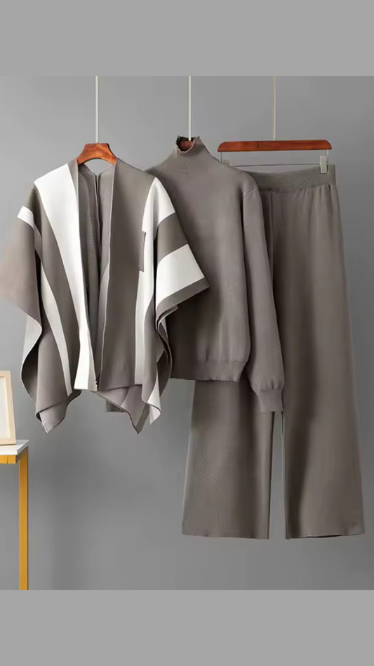 High neck Inner With Shrug And Pant Coord Set FC2036