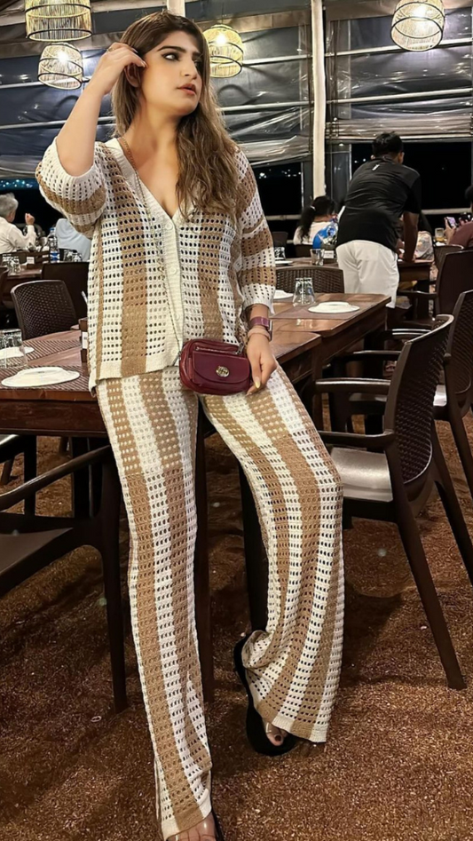 Holiday Crochet Co- Ord Set for Women