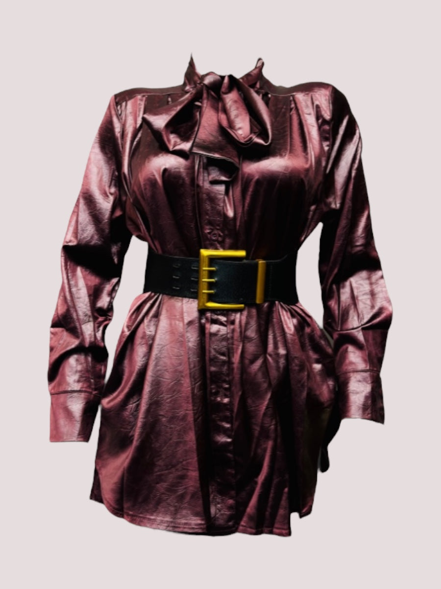 3 Piece Half Leather Co- Ord Set FC1484