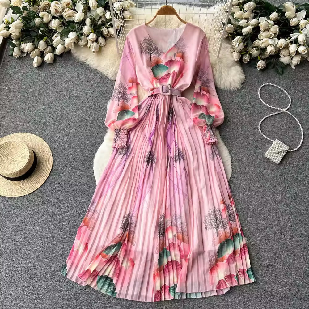 Balloon Sleeves Floral Dress FC1198