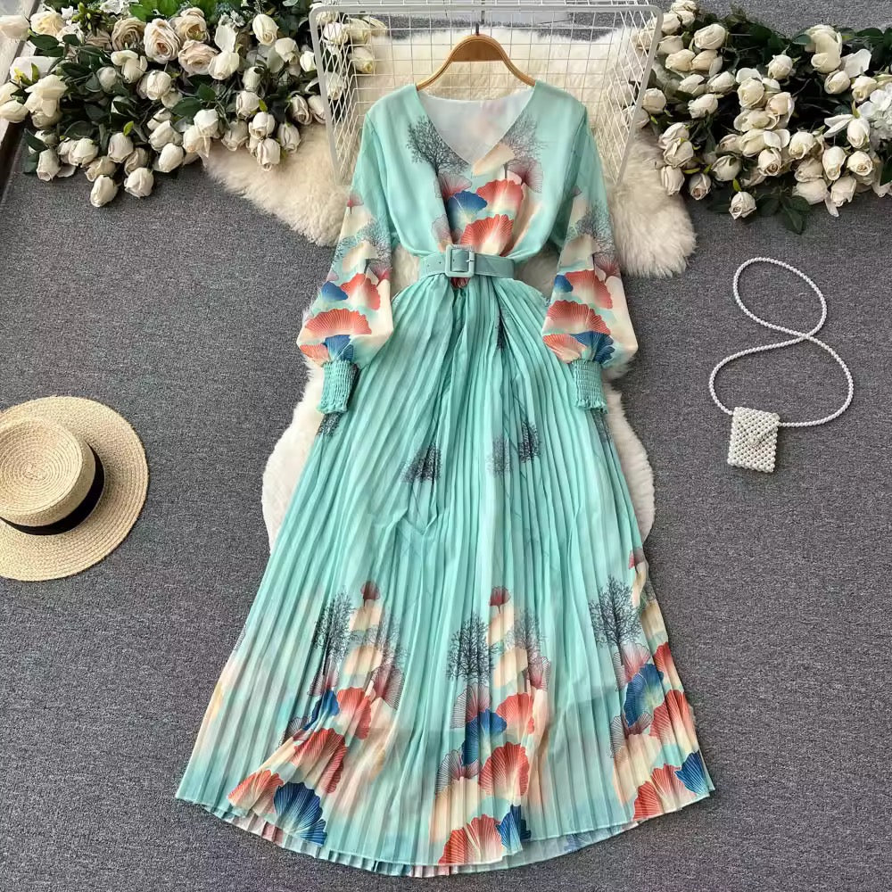 Balloon Sleeves Floral Dress FC1198