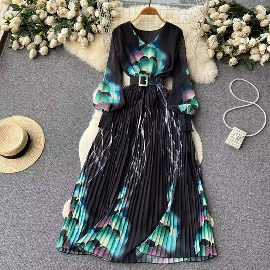 Balloon Sleeves Floral Dress FC1198