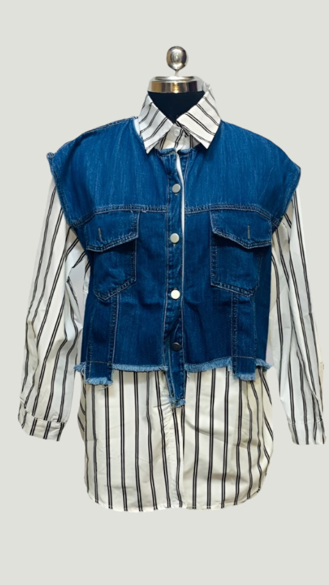 Stripe Denim Shirt FC1083