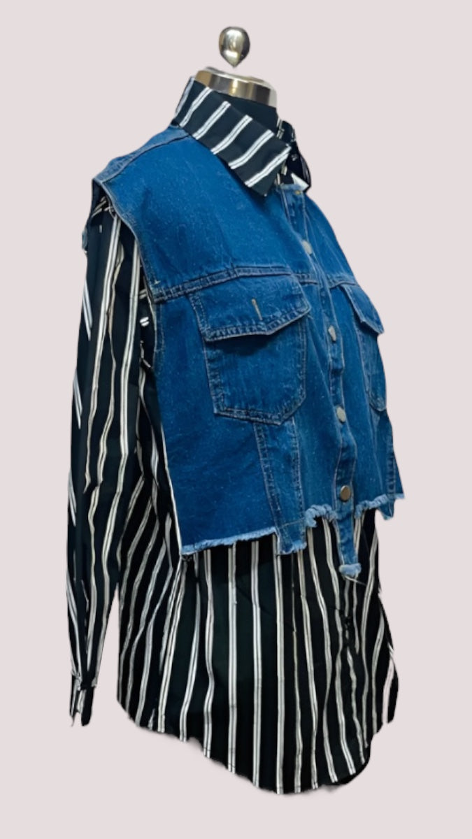 Stripe Denim Shirt FC1083