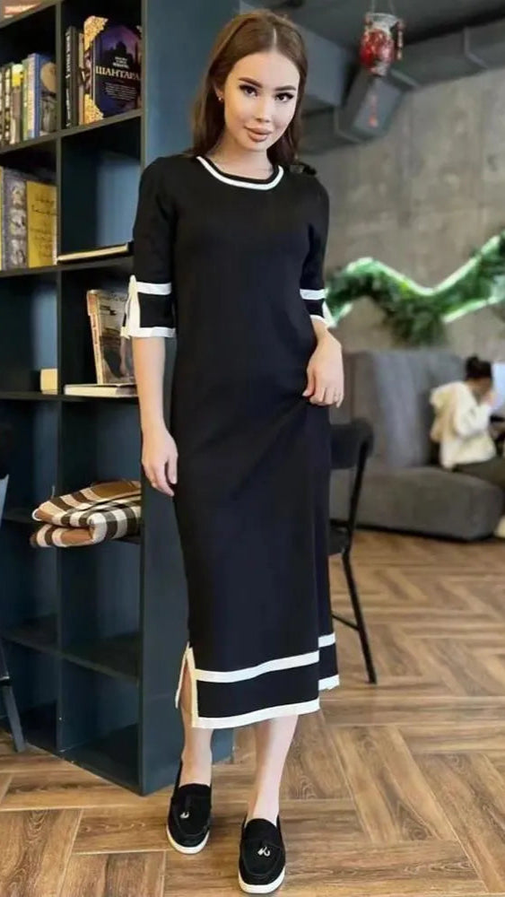 Black And White Winter Dress FC1363