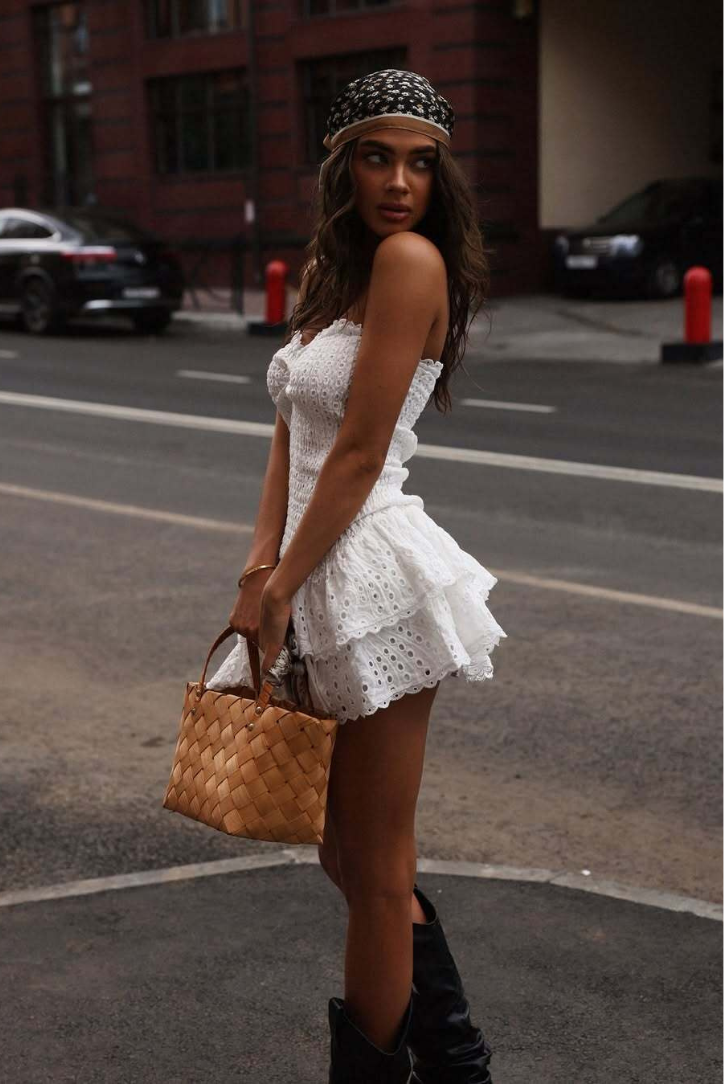 FC Strapless Fold Midi Dress