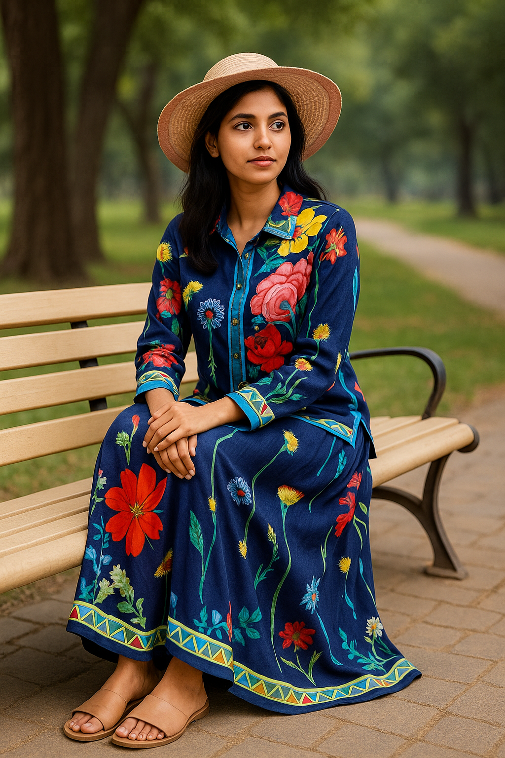 Floral Shirt And Skirt Set FC1310