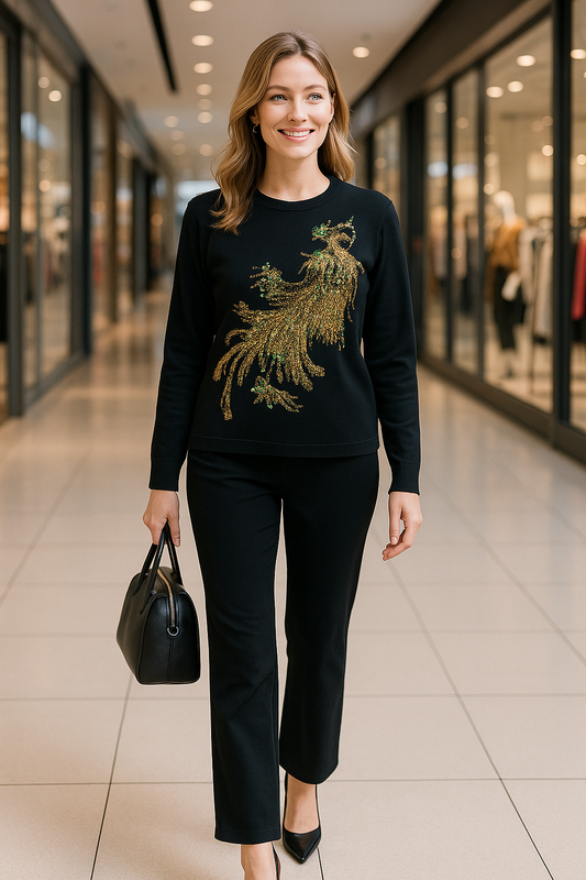 Pearl Peacock Designed Winter Co- Ord Set FC1566