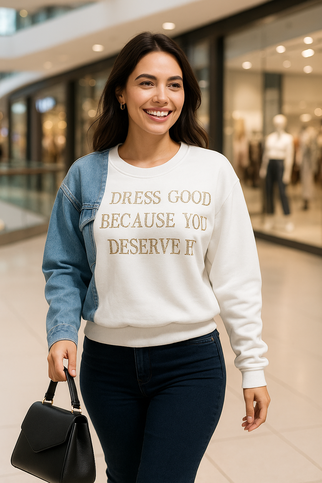 One Hand Denim Sweatshirt FC1543