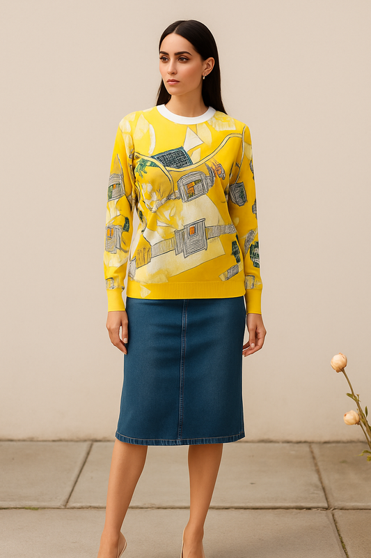 Geometric Printed Top FC1258