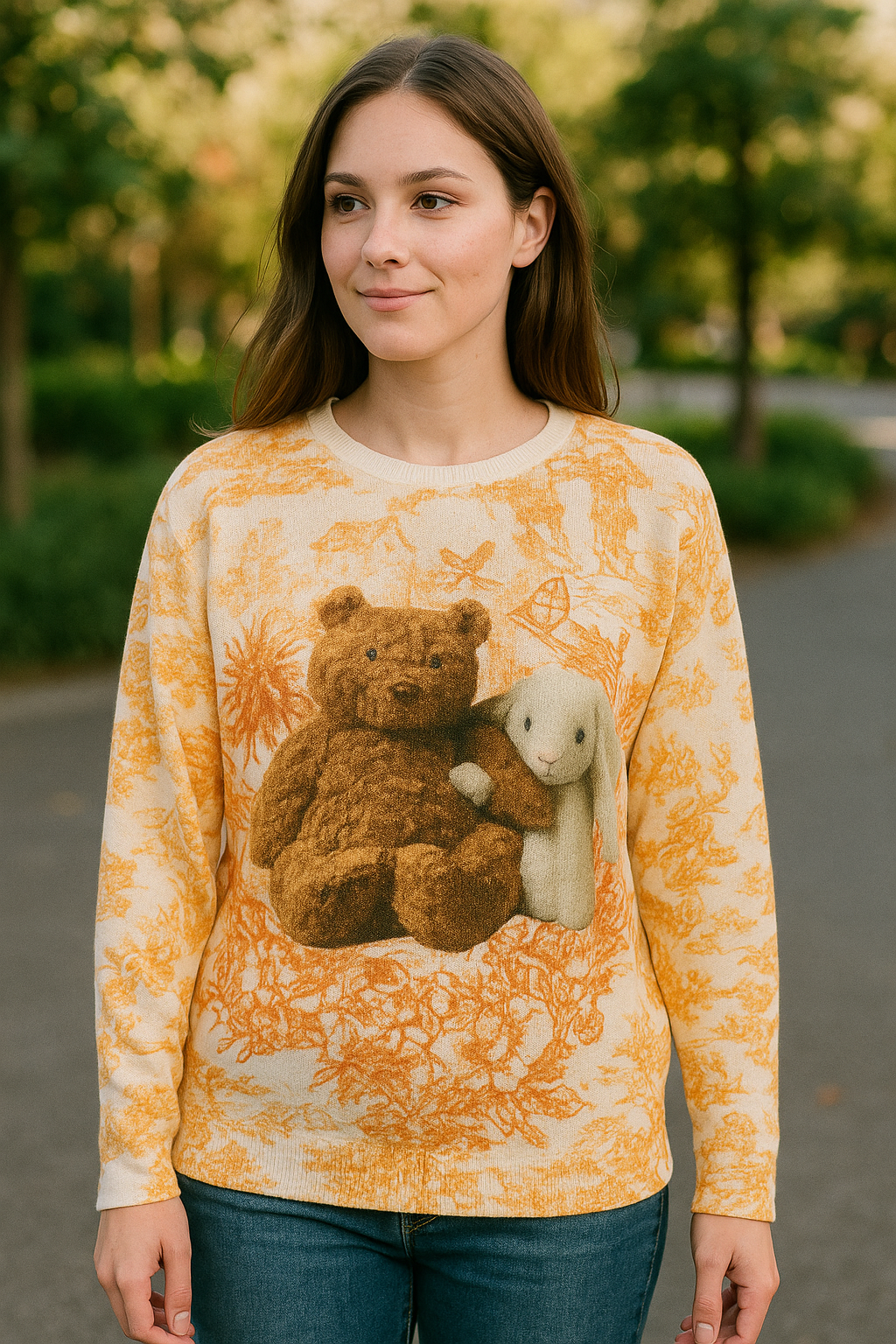 Teddy With Rabbit Printed Top FC1211