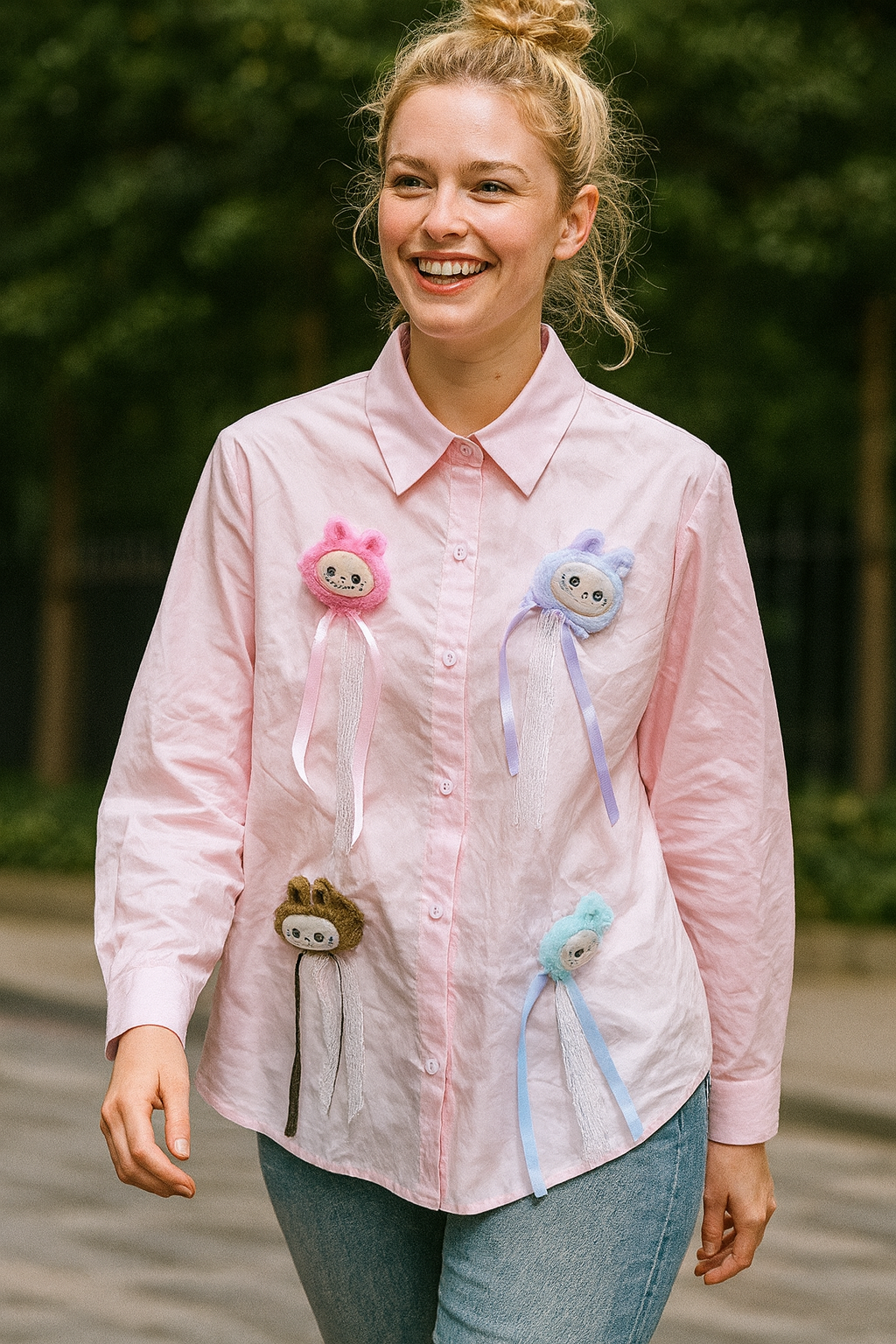 Labubu With Frill Embedded Shirt FC1835