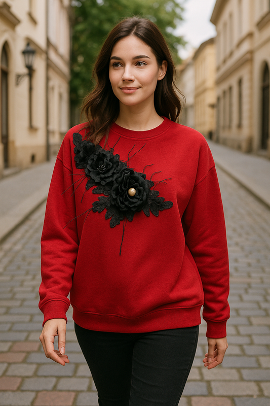 Flower Embedded Winter Top FC1478