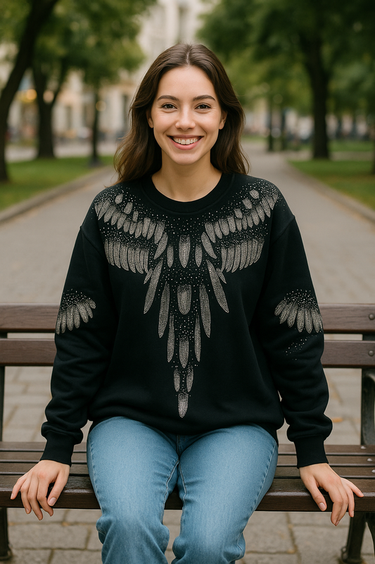 Beautiful Rhinestone Designed Winter Top FC1457