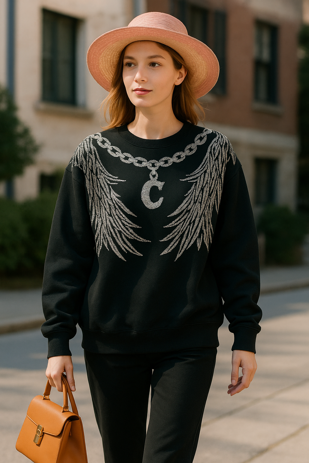 Rhinestone Chain Embedded Winter Top FC1454