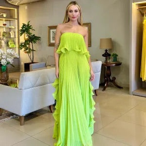 Designer Ruffle Side Off Shoulder Dress FC2468