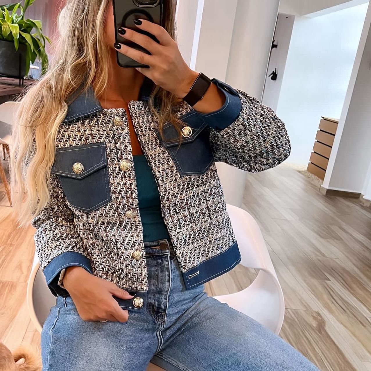 Imported Tweed Jacket for Women