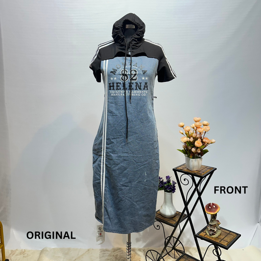 Jean dress with stretch fabric